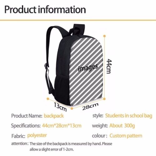 Kids Geometry Dash School Backpack Insulated Lunch Bag Rucksack Pencil Case Gift - Picture 2 of 10