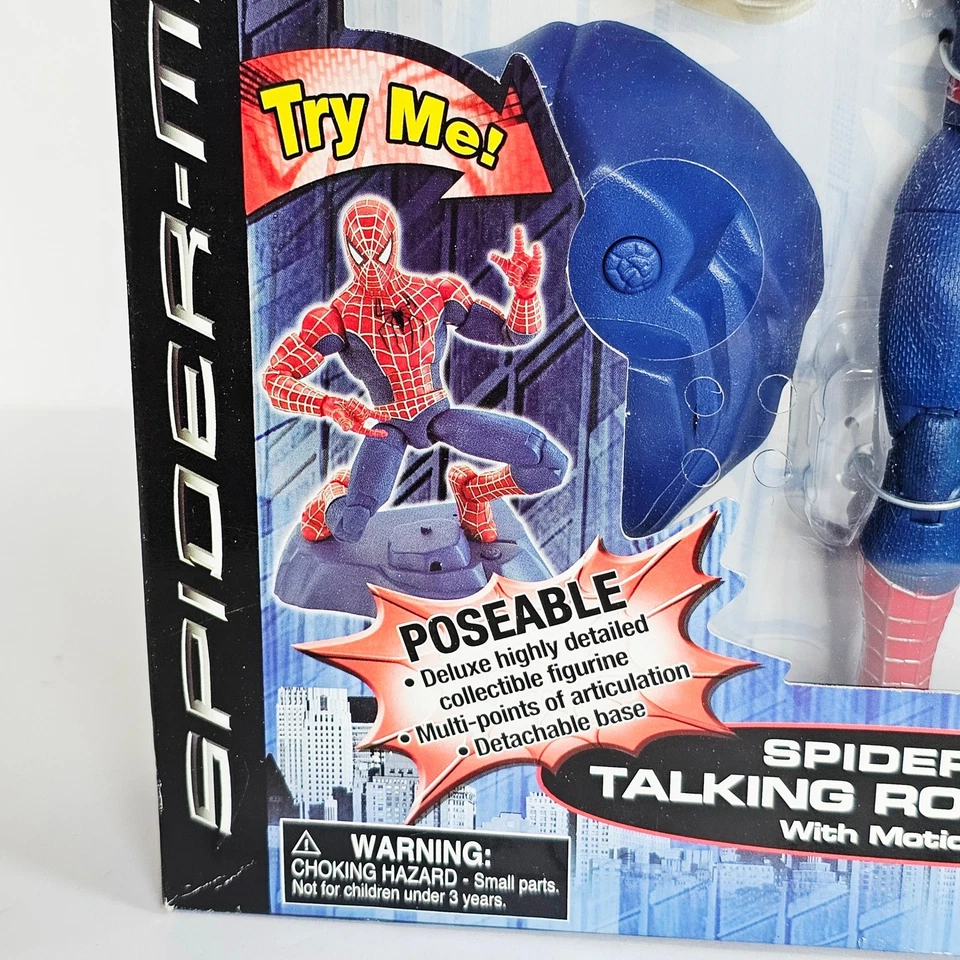 Spider-Man 3 Talking Room Guard Posable con Sensor de Movimiento 2007 Nuevo en Caja Boys Room 1197 Foto 4 de 4