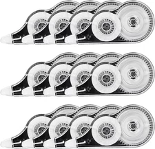 BESARME 12 Pack White out Tape Correction Tape 39 Feet Each Whiteout Roller