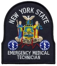 **New York State**EMERGENCY MEDICAL TECHNICIAN Shoulder Patch Dark Navy