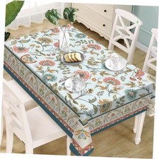 Bird Rectangle Tablecloth 60 x 84 Inches 84" x 60" Rectangular Boho Flower