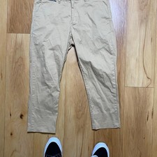 Scotch  Soda Amsterdam Men  S Mott Beige Cropped Chinos Size 32X23