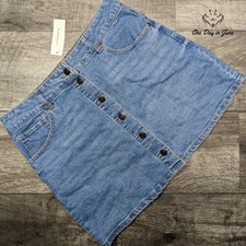 Harper Heritage Button Front Denim Skirt Size L