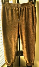 Madewell Medium Dark Gold Jogger Pants Velvet Velour Drawstring Stretch