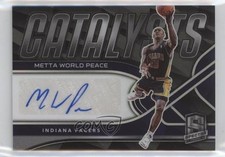 2021-22 Panini Spectra Catalysts Signatures 20/99 Metta World Peace Auto 07mp