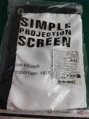 1x Simple Projection Screen Powerextra HD 16:9 f. Kino / Freiluftkino Leinwand