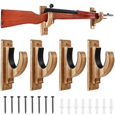 Juexica 4 Pack Gun Rack Wall Mount, for Indoor Wood Color