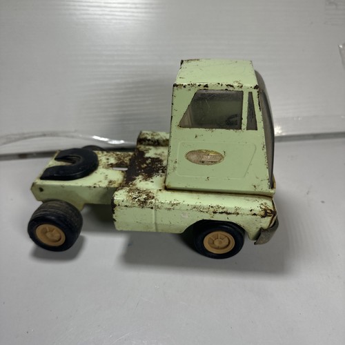 Transportador de coche de acero prensado verde menta Mini-TONKA de colección cabina de juguete solo Y4 - Imagen 1 de 9