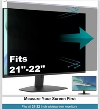 2 Pack Magnetic Hanging 20 To 22" Computer Anti Blue Light Screen Protector NIB