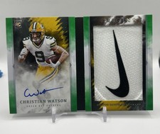 2022 PANINI ORIGINS ROOKIE PATCH BOOK NIKE SWOOSH CHRISTIAN WATSON 2/2 RC AUTO