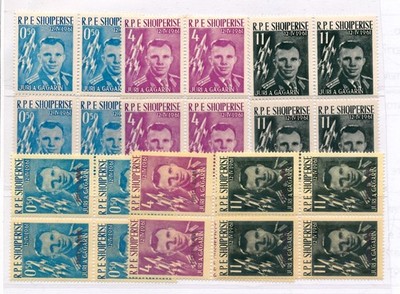 1961/62 ALBANIA GAGARIN 24 QUARTZ STAMPS MNH FULL RUBBER F/6738