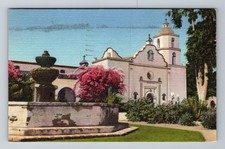 San Luis Rey CA-California, Famed Mission, Vintage c1954 Postcard
