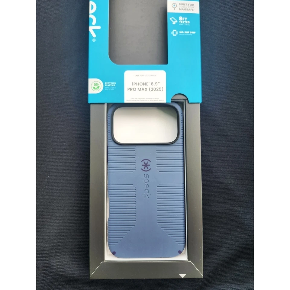 IPHONE 17 PRO MAX SPECK CANDYSHELL GRIP CAPA AZUL/VIDRO TEMPERADO/CABO C-C - Imagem 4 de 4