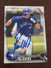2017 Bowman REESE MCGUIRE Blue Jays In-Person Signed AUTO Autographed