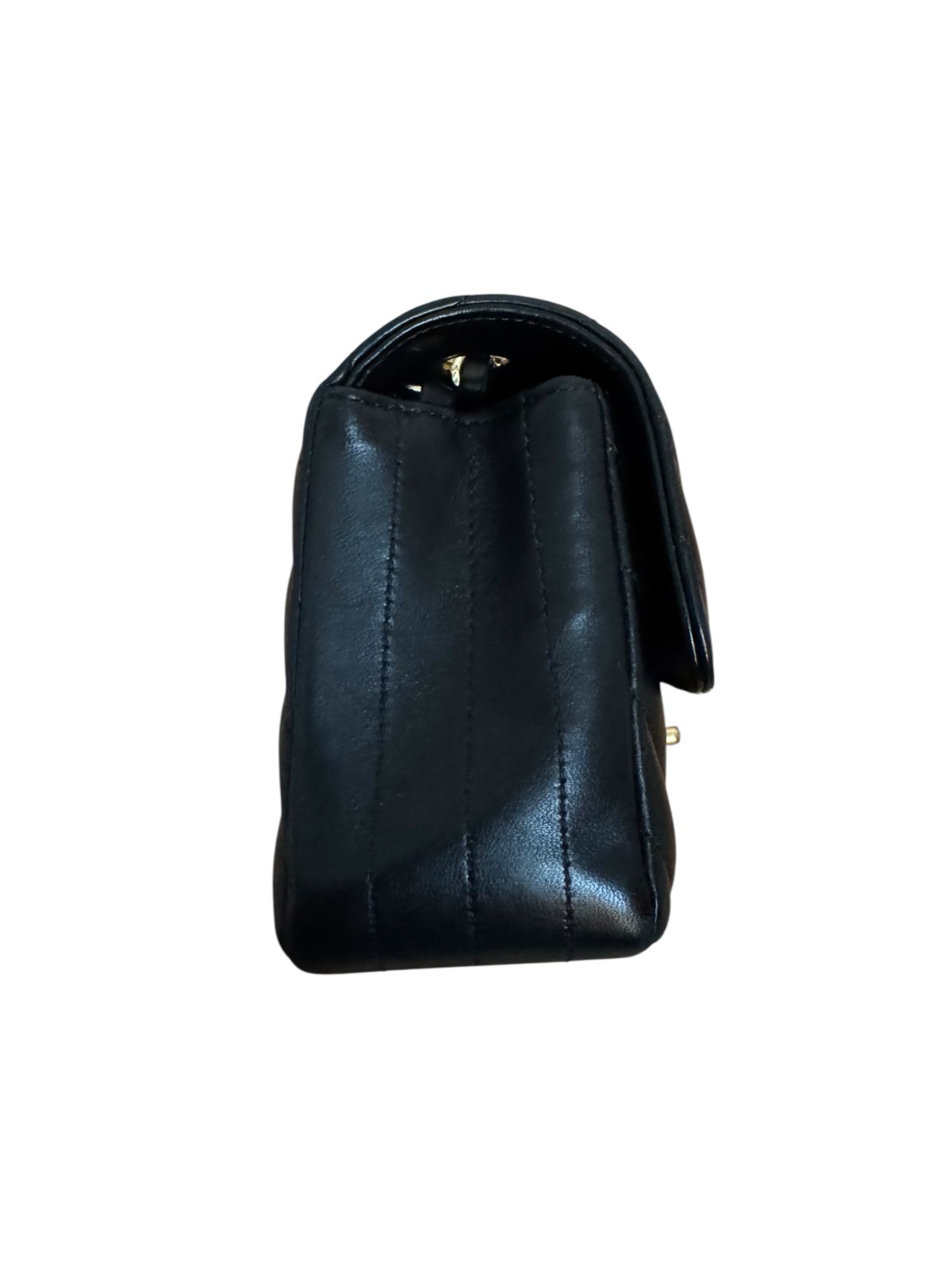 CHANEL Black Mini Rectangular Chevron Flap Bag sh… - image 6