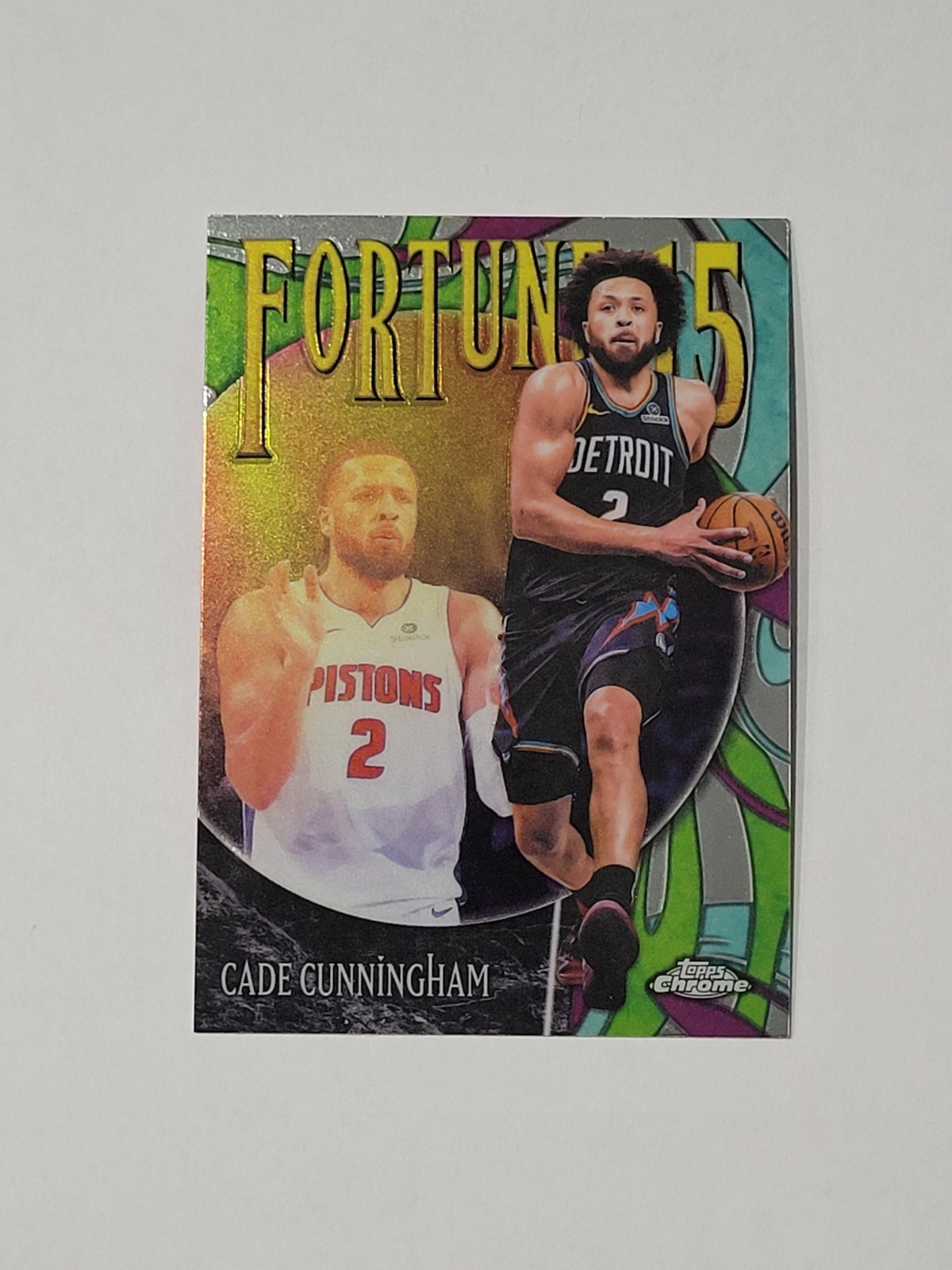 2025-26 Topps Chrome Update CADE CUNNINGHAM #F15-12 Fortune 15 Insert - Pistons