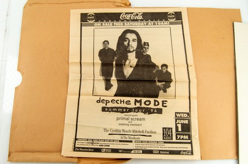 Depeche Mode 1993 Devotional Tour Program Book W/ Sleeve & '94 Summer Tour Flyer - Picture 4 of 6