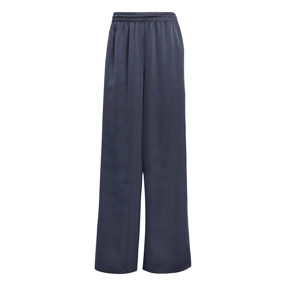 adidas Adicolor Satin Wide Leg Track Pants Womens Blue Casual