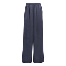 adidas Adicolor Satin Wide Leg Track Pants Womens Blue Casual Athletic Bottoms J