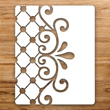 Intricate Curve Large Reusable Wall Stencil For Painting DIY Home Decor Template