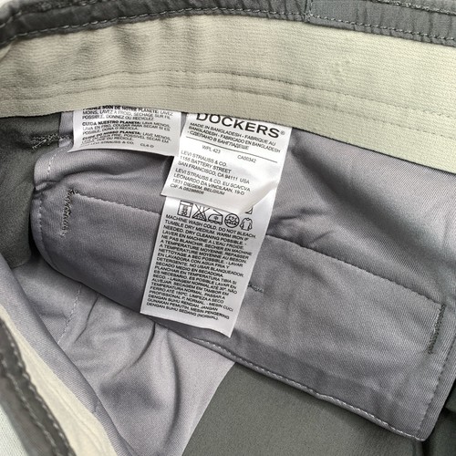 NUOVO Dockers Shorts Comfort Utility Chino Short Grigio Uomo Taglia 42 - Foto 8 di 8