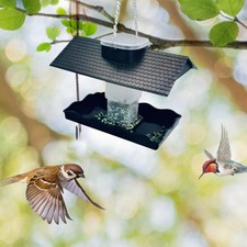 Hanging Bird Feeder Feeding Station Easy Clean and Fill Adjustment Clear