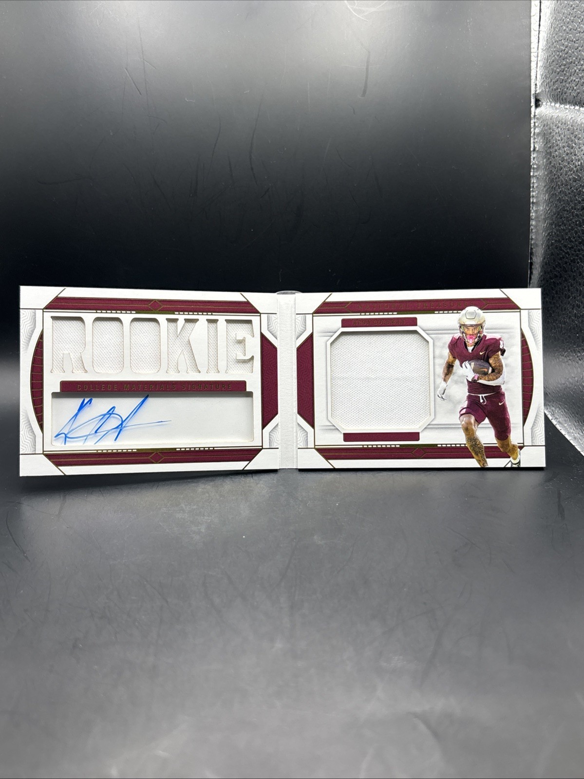 Keon Coleman Panini National Treasures Rookie NFL Gear Signature Combos #KCN Prime Holo Gold
