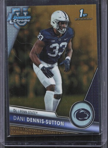 Bowman University 2023 cromo #151 Dani Dennis-Sutton refractor de oro #/50 - Imagen 1 de 2