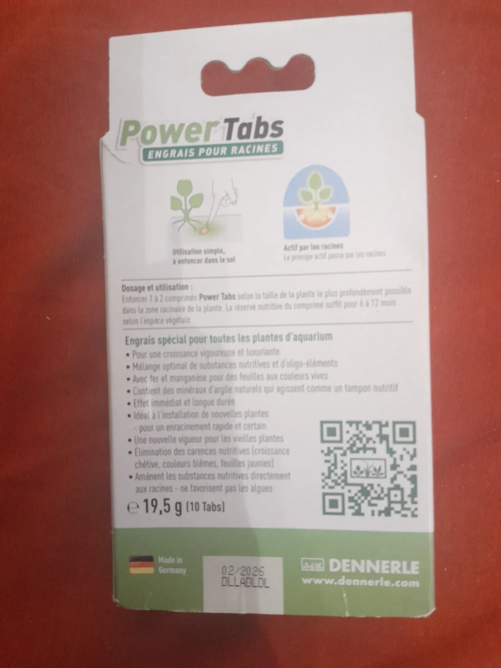 Engrais aquarium à mettre dans le sol Dennerle powertabs 10 comprimés neuf - Photo 2/2