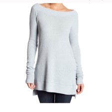 NWT Small Free People / We The Free - Kate Thermal Waffle Knit Tunic Sweater