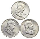 Choice Unc 1951 P D S Franklin Half Dollar Gem BU Collection Lot Set