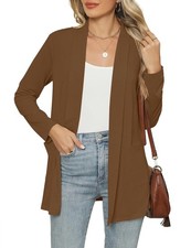 Women's Long Sleeve Lightweight Summer Cardigan Loose Fit Kimono Cover Up