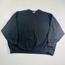 Adidas Oversized Pullover Sweatshirt Black Womens Size XL