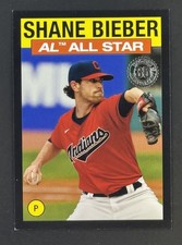 2021 Topps - 1986 Topps All-Star Baseball Shane Bieber #86AS1 Black /299