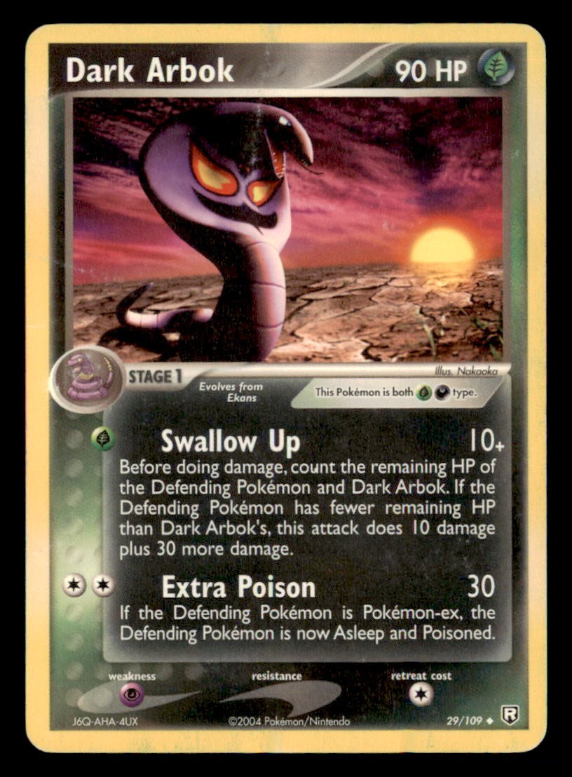 Dark Arbok 29/109 Uncommon Team Rocket Returns Pokemon Moderately Played