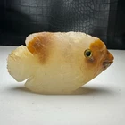 Natural Crystal Mineral Specimen.  AGATE. Hand-carved Fish.Gift.BO