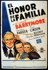 A FAMILY AFFAIR 1937 Lionel Barrymore, Cecilia Parker ARGENTINE POSTER