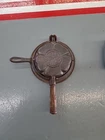 Reproduction 4" Griswold Cast Iron Heart Shaped Waffle Iron Salesman Sampler/Toy