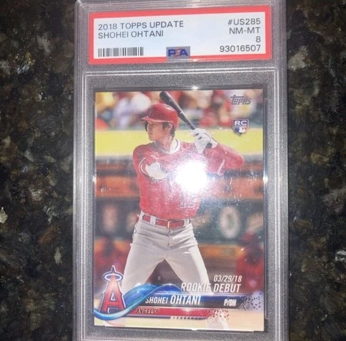 2018 Topps Update Series Rookie Debut Shohei Ohtani #US285 PSA 8