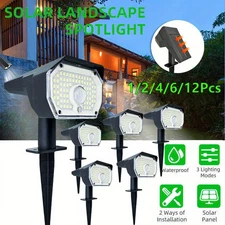 2-in-1 Solar Spot Lights 76 LED Garden Lawn Stake Lights Pathway Outdoor Decor