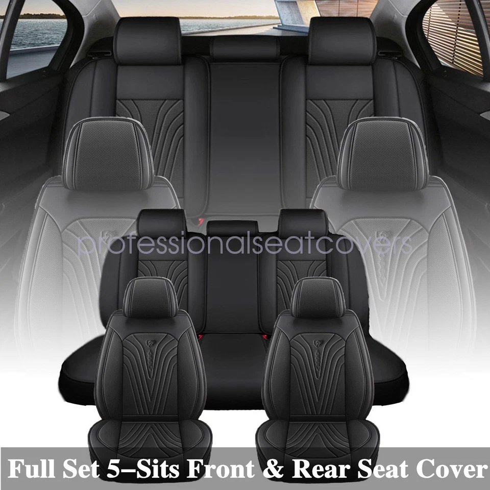Juego de fundas de asiento delanteras y traseras impermeables de 5 asientos para Chrysler 300 Pacifica Cirrus Foto 3 de 4