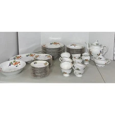 Royal Kent Collection Poland Fruit Garland China Dinnerware Set 65 Pieces