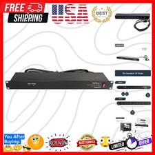 8 Outlet Horizontal 1U Rack Mount PDU Power Strip for Network Server Racks - ...