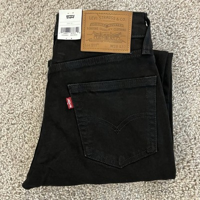 NEW Levis 511 Slim Fit Jeans Black Premium Denim Stretch Men s Size 28x32