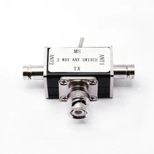 Manual Two Way Coaxial Antenna Switch 1 Input and 2 Outputs for Radio Use