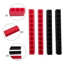 4pcs Hex Bit Holder Plastic Screwdriver Organizer Storage Box Rack 1/4in 10-Hole