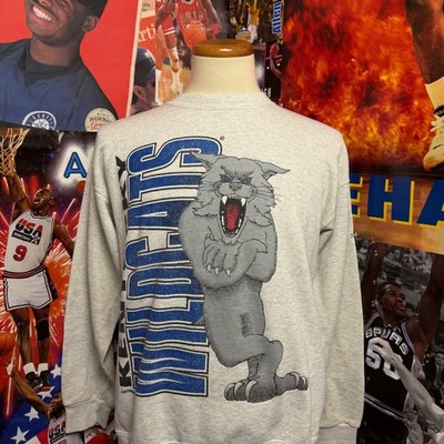 Vintage 90s Kentucky Wildcats Nutmeg NCAA College Sweatshirt Gray