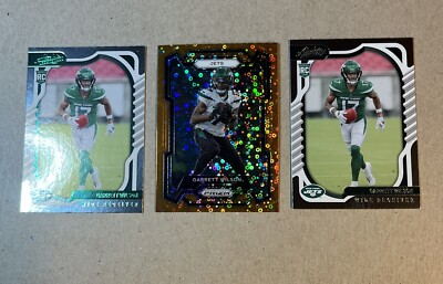 Garrett Wilson 3 Card Lot 2 Rookie Cards And A Orange Disco Prizm