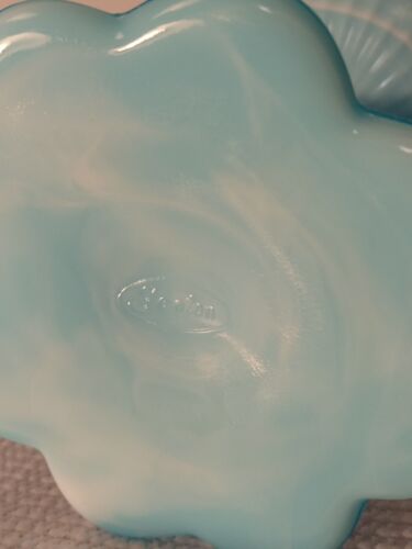 Composta vintage Fenton cavolo azzurro chiaro con piedi di rosa - Foto 2 di 4