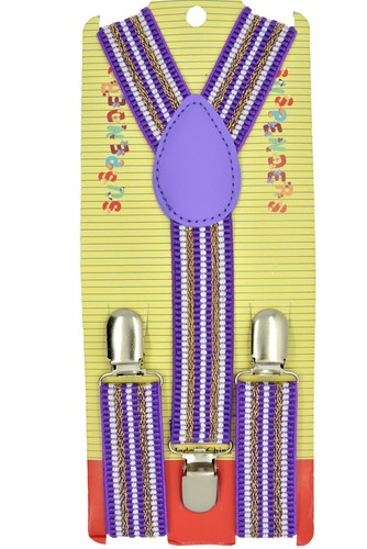CUTE Baby Toddler Kids Children Boys & Girls Stripe Y-Back Elastic Suspenders 25 - Picture 24 of 25